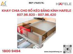 Khay chia cho rổ kéo bằng kính Hafele 807.96.820 ( Màu Trắng )
